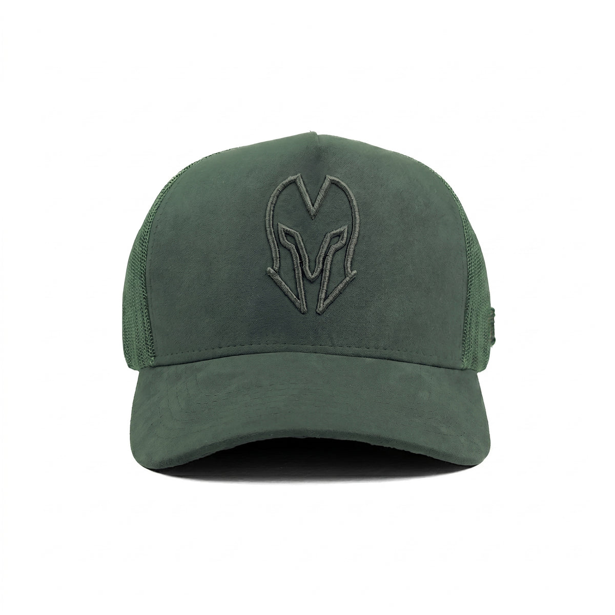 HEAD GEAR GREEN SUPER SUEDE TRUCKER CAP