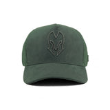 HEAD GEAR GREEN SUPER SUEDE TRUCKER CAP
