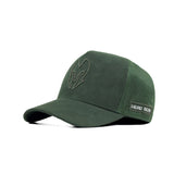 HEAD GEAR GREEN SUPER SUEDE TRUCKER CAP