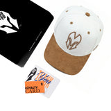 HEAD GEAR WHITE BROWN REDEFINED SUEDE CAP