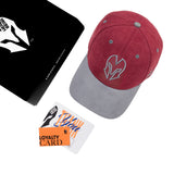 HEAD GEAR RED AND GREY REDEFINED SUEDE CAP