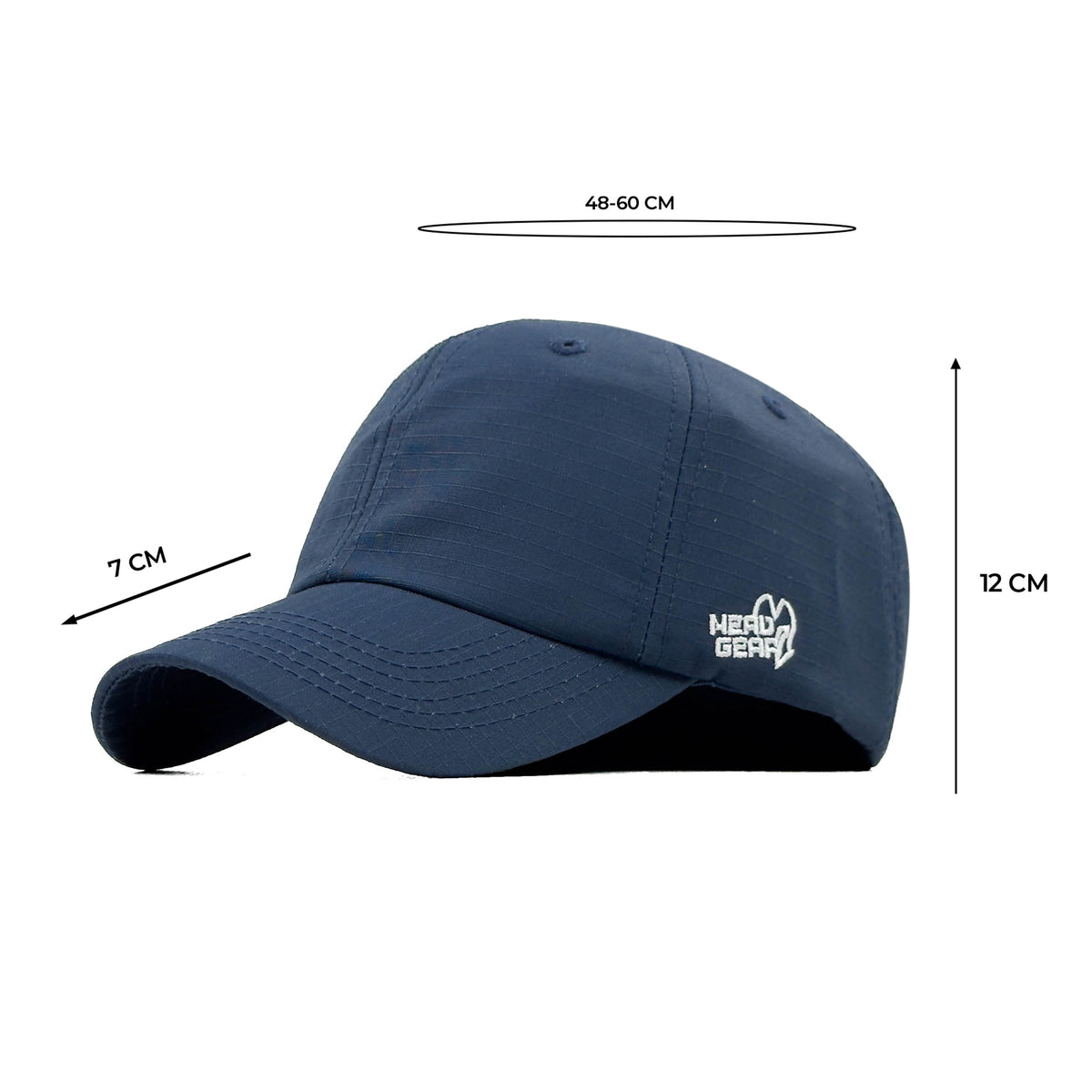 HEAD GEAR SOLID NAVY BLUE TEXTURED TWILL CAP