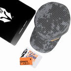 HEAD GEAR GREY WITH LEATHER PATCH CAPTAIN'S CAP