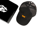 HEAD GEAR BLACK TRUCKER CAP