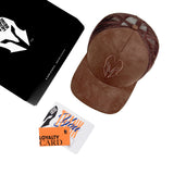 HEAD GEAR DARK CHOCOLATE SUPER SUEDE TRUCKER CAP