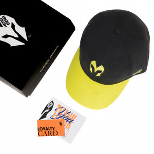 HEAD GEAR BLACK AND NEON REDEFINED SUEDE CAP