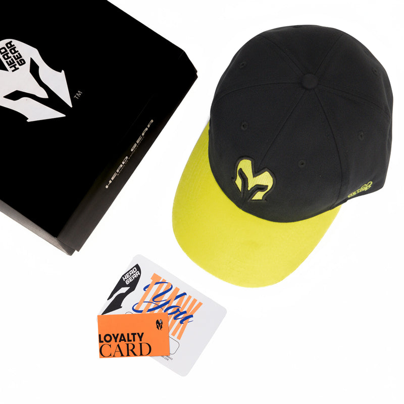 HEAD GEAR BLACK AND NEON REDEFINED SUEDE CAP