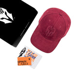 HEAD GEAR RED WINE SUPER SUEDE CAP