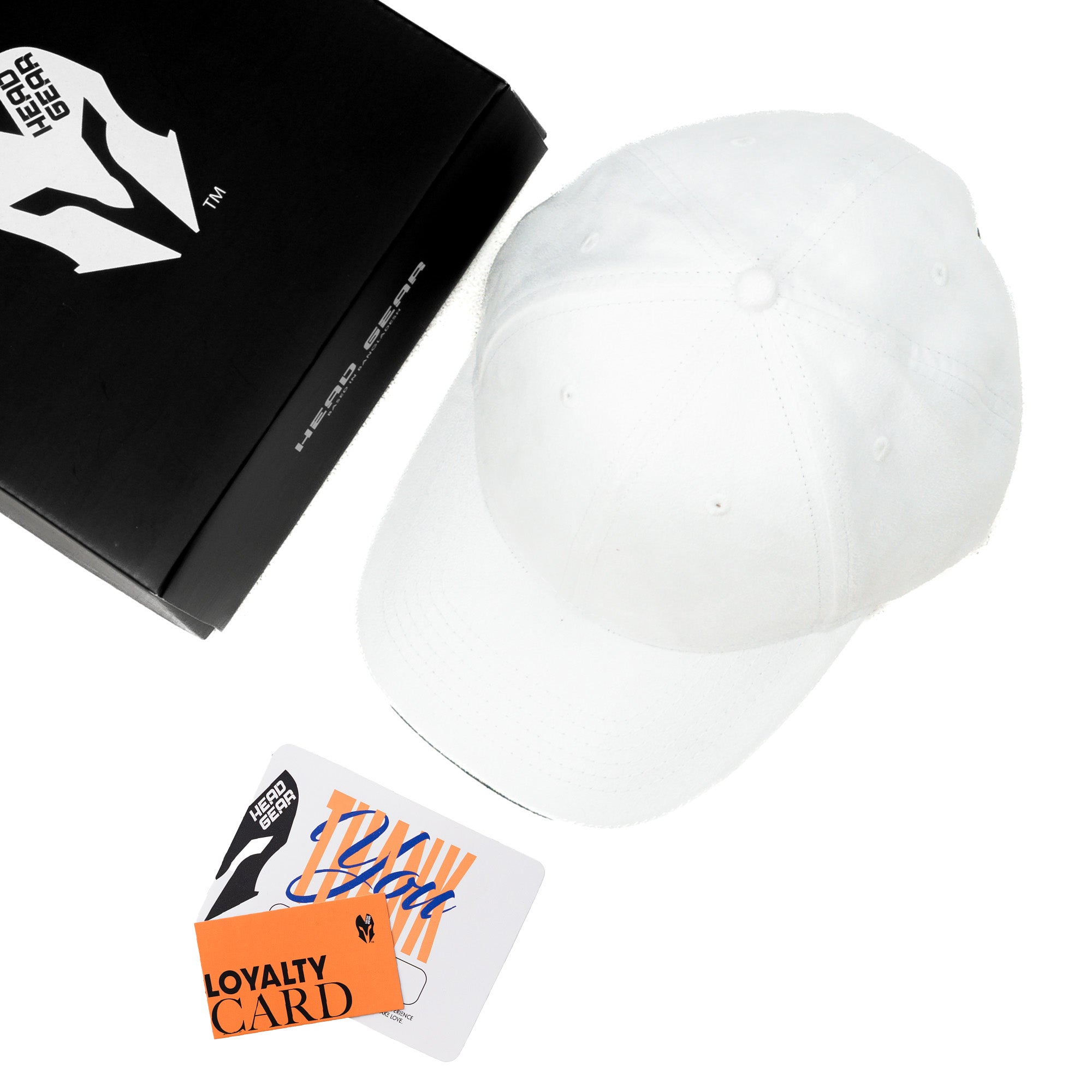 HEAD GEAR ELEGANTE ZERO WHITE CAP (NO LOGO)