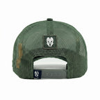 HEAD GEAR GREEN SUPER SUEDE TRUCKER CAP