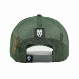 HEAD GEAR GREEN SUPER SUEDE TRUCKER CAP