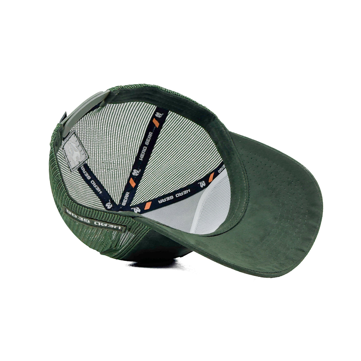 HEAD GEAR GREEN SUPER SUEDE TRUCKER CAP
