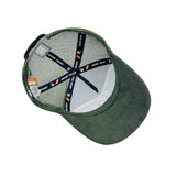 HEAD GEAR GREEN SUPER SUEDE TRUCKER CAP