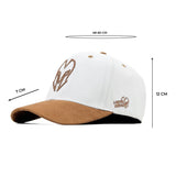 HEAD GEAR WHITE BROWN REDEFINED SUEDE CAP