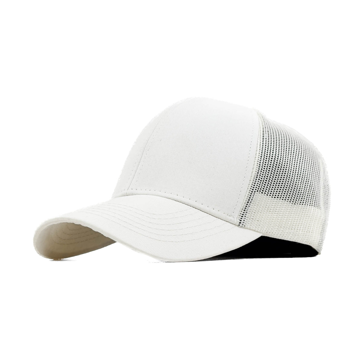 HEAD GEAR SOLID WHITE TRUCKER CAP