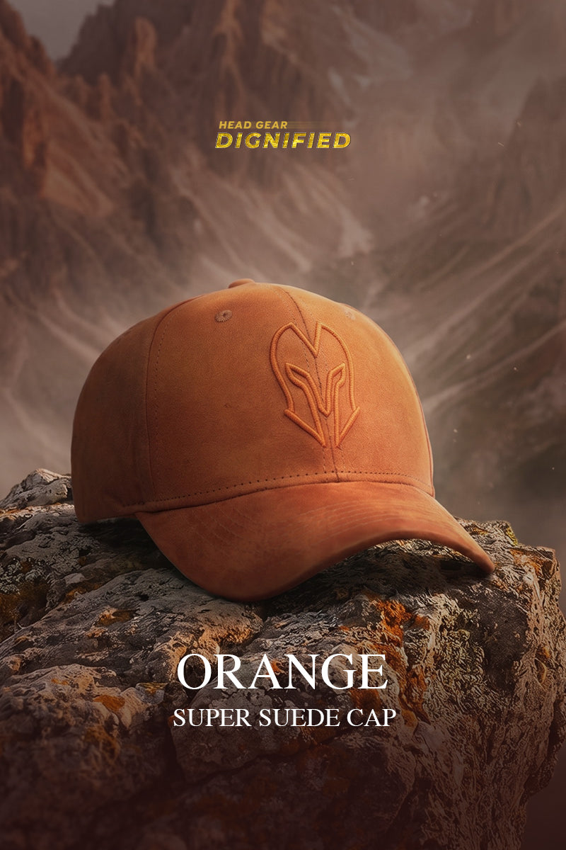 HEAD GEAR ORANGE SUPER SUEDE CAP