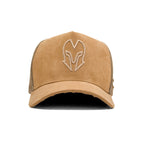 HEAD GEAR DARK BEIGE SUPER SUEDE TRUCKER CAP