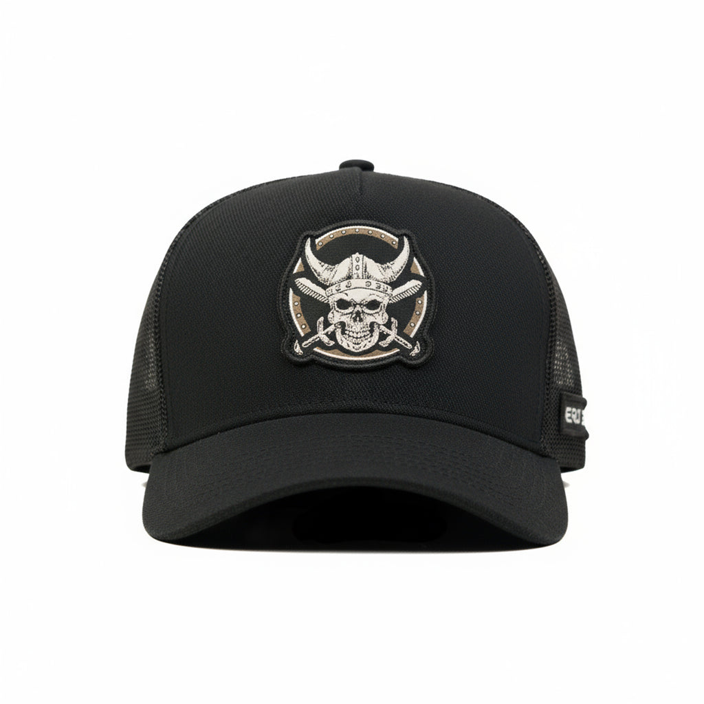 HEAD GEAR PIRATE SKULL TRUCKER CAP