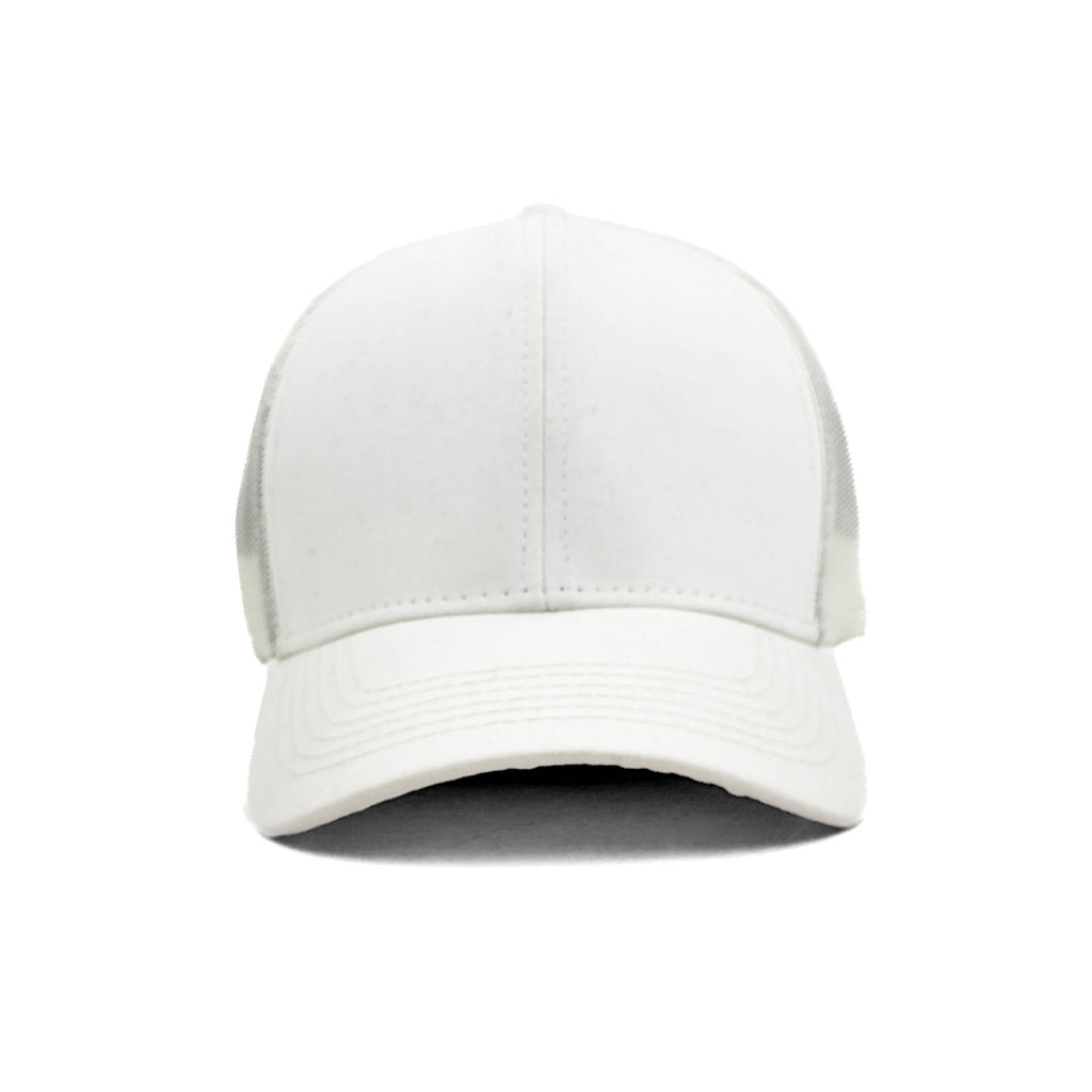 HEAD GEAR SOLID WHITE TRUCKER CAP