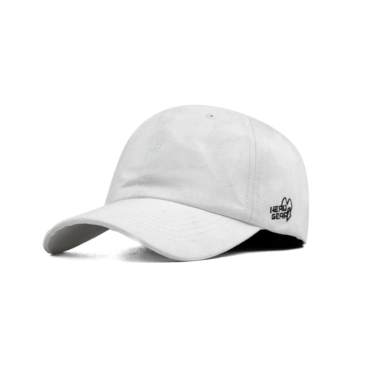 HEAD GEAR SOLID WHITE SUEDE CAP