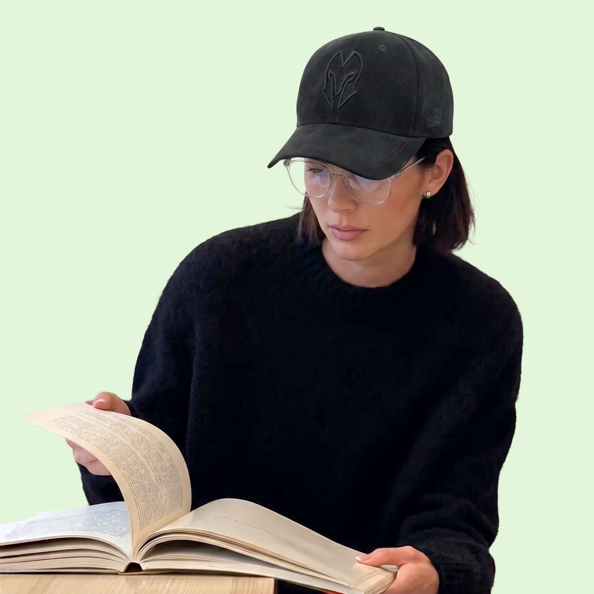 HEAD GEAR BLACK SUPER SUEDE CAP