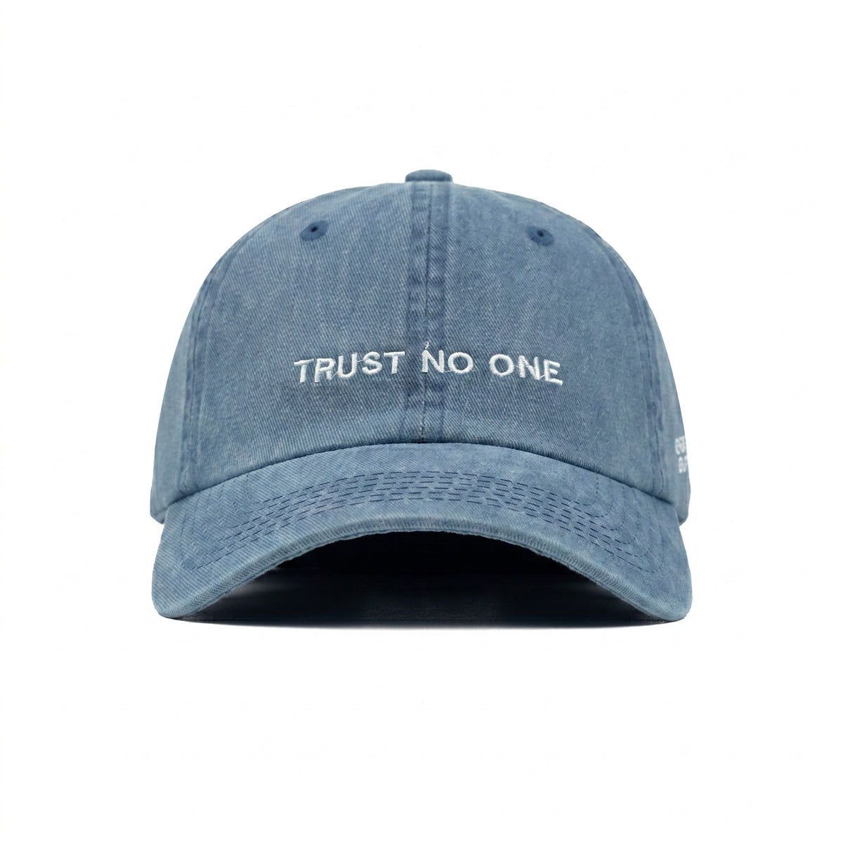 HEAD GEAR TRUST NO ONE DENIM CAP