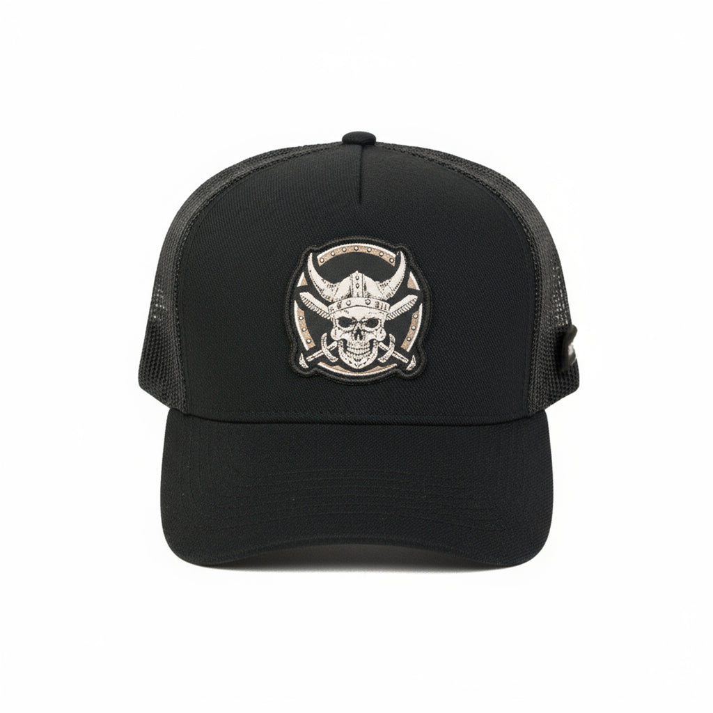 HEAD GEAR PIRATE SKULL TRUCKER CAP
