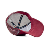 HEAD GEAR RED WINE TRUCKER LEATHER PATCH CAP