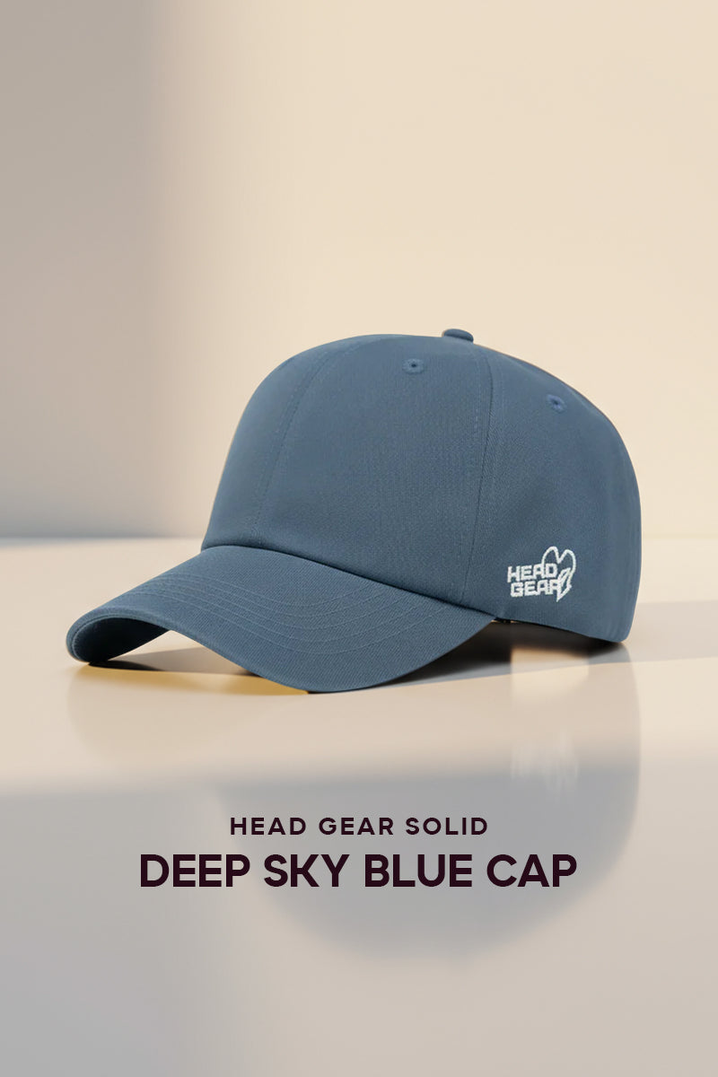 HEAD GEAR SOLID DEEP SKY BLUE CAP