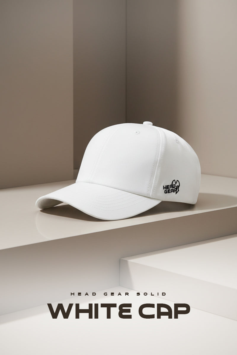 HEAD GEAR SOLID WHITE CAP