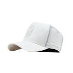 HEAD GEAR WHITE SUPER SUEDE TRUCKER CAP