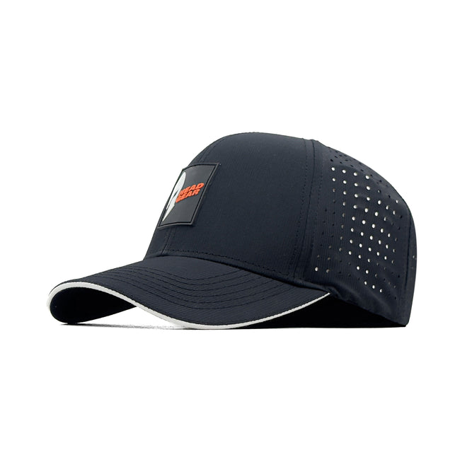 HEAD GEAR BLACK ACTI FLEX STRIKE SANDWICH CAP