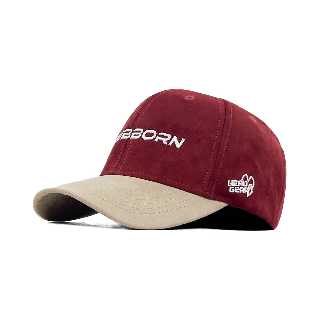 HEAD GEAR STUBBORN MAROON AND OFF-WHITE CAP