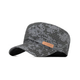 HEAD GEAR GREY WITH LEATHER PATCH CAPTAIN'S CAP