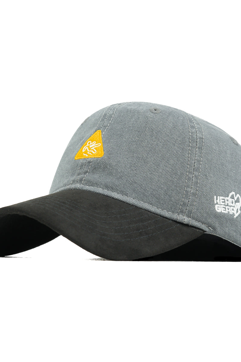 HEAD GEAR CAUTION WASHED DENIM CAP