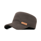 HEAD GEAR COFFEE WITH LEATHER PATCH CAPTAIN'S CAP