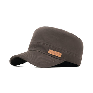 HEAD GEAR COFFEE WITH LEATHER PATCH CAPTAIN'S CAP