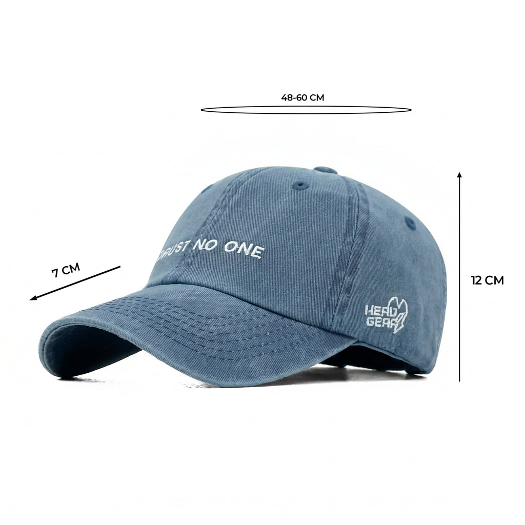 HEAD GEAR TRUST NO ONE DENIM CAP