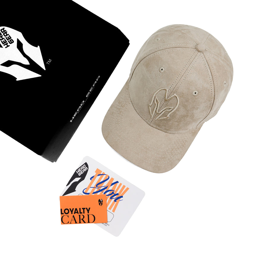 HEAD GEAR OFF-WHITE SUPER SUEDE CAP