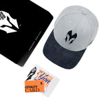 HEAD GEAR LIGHT GREY AND BLACK REDEFINED SUEDE CAP