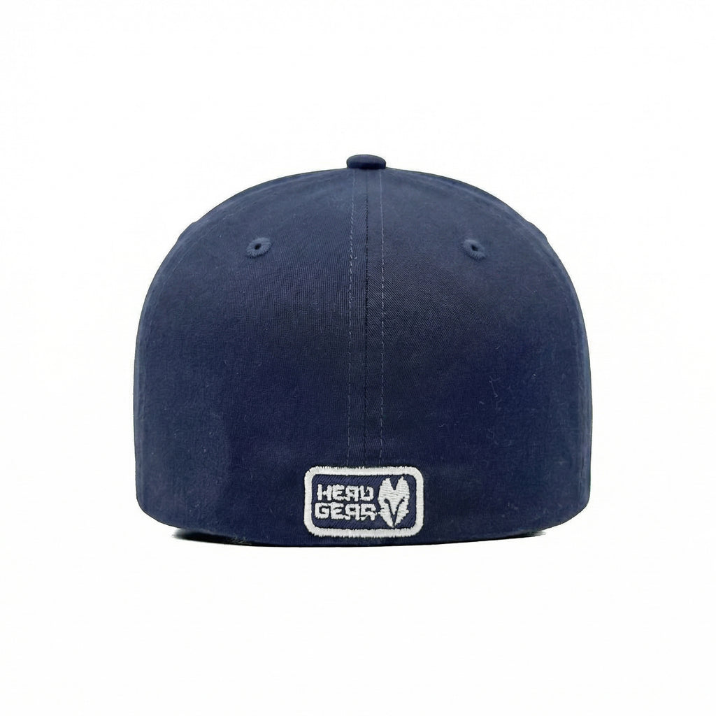 HEAD GEAR SOLID NAVY BLUE FITTED CAP