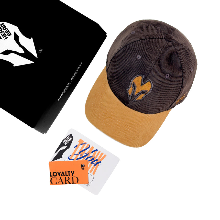 HEAD GEAR CHOCOLATE AND BROWN REDEFINED CORD CAP