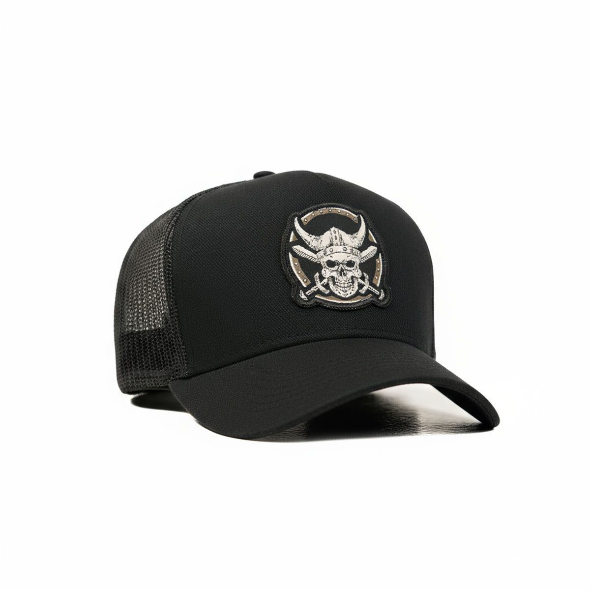 HEAD GEAR PIRATE SKULL TRUCKER CAP