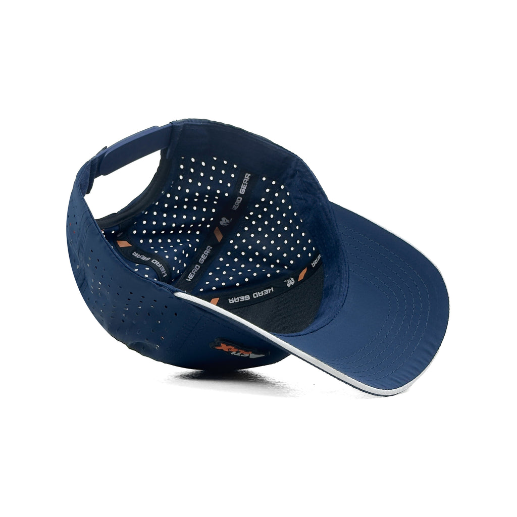 HEAD GEAR NAVY BLUE ACTI FLEX SIGNATURE SANDWICH CAP