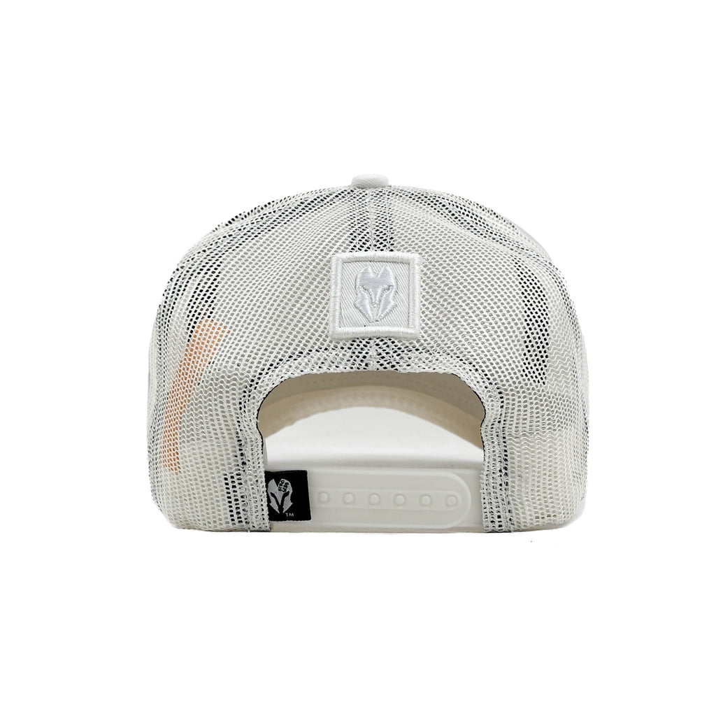 HEAD GEAR SOLID WHITE TRUCKER CAP