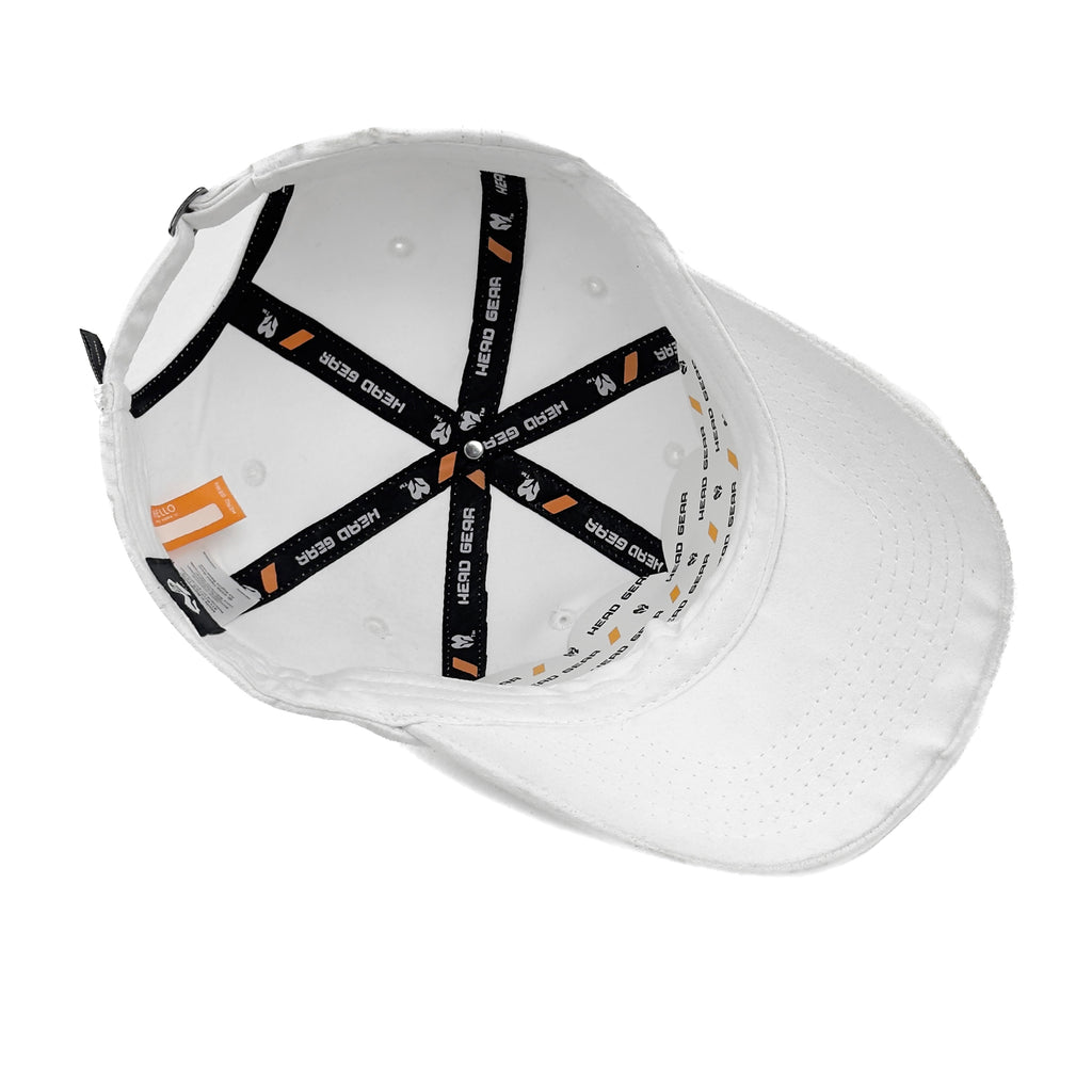 HEAD GEAR SOLID WHITE SUEDE CAP