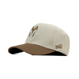 HEAD GEAR OFF-WHITE AND BROWN REDEFINED TWILL CAP