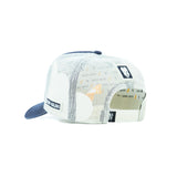 HEAD GEAR DARK NAVY BLUE WHITE DENIM TRUCKER CAP