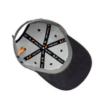 HEAD GEAR DOPE GREY AND BLACK CAP