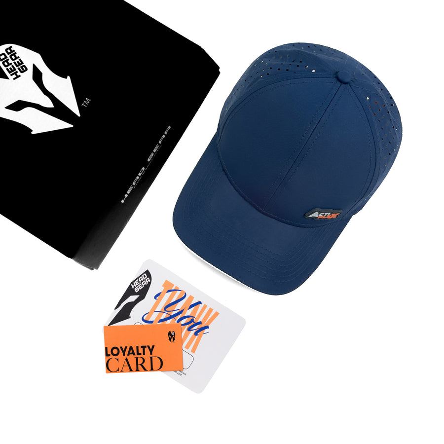 HEAD GEAR NAVY BLUE ACTI FLEX SIGNATURE SANDWICH CAP